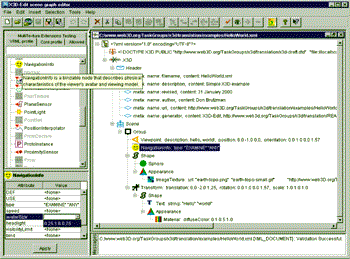 《圖二　X3D Edit3.0軟體的使用介面》