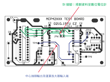 《圖五　使用這個新的佈線，類比走線和數位走線已被分開》