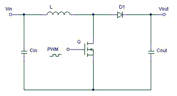 《圖七　升壓式轉換器電路架構》
