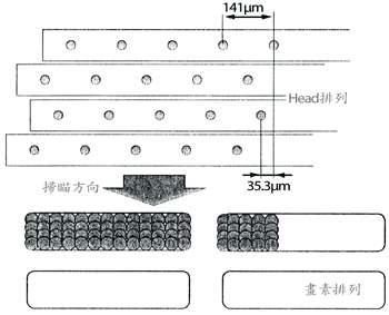 《圖八　Head排列掃描方法》