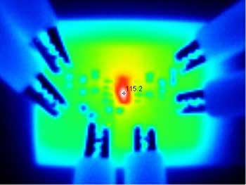 《圖十一　 線性穩壓器5v轉1.2v 0.7A熱影像圖》