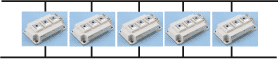 《圖一　5個併聯的FF200R12KT3模組示意圖》