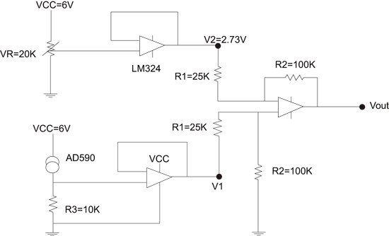 《圖三　溫度感測電路》