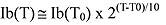 《公式一  Ib(T) Ib(T0) x 2(T-T0)/10    》