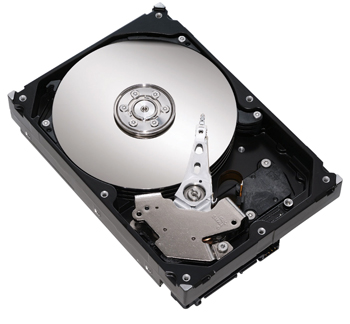 《圖一  Barracuda 7200.9硬碟，仍採用縱向錄寫技術/Barracuda 7200.9hard drive which adopted longitudinal recording technology.》