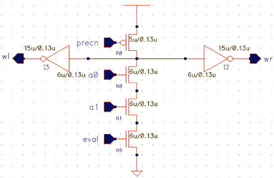 《圖十　使用Word line decoder 電路示意圖》