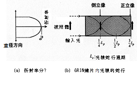 《圖二  折射率分佈型鏡片結構的動作原理》