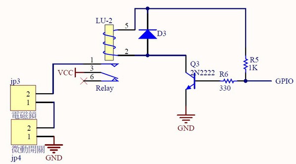 圖4 : 烘洗衣機門鎖控制電路