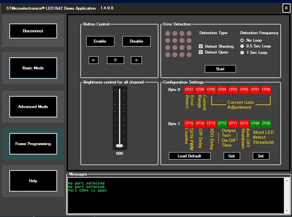 圖七 : LED1642GW PC GUI（高級模式）