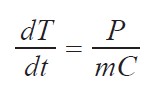 圖3 : 溫度的上升速率可以用公式計算