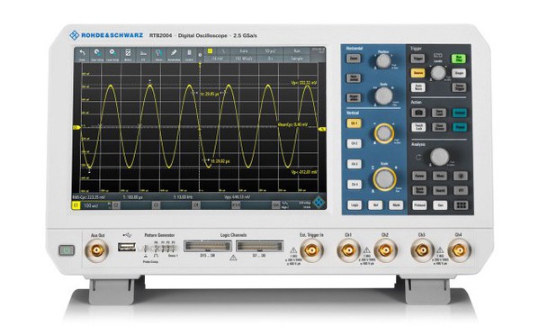 圖1 : 羅德史瓦茲RTB2000數位示波器