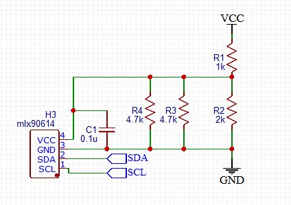圖六 : MLX90614線路圖