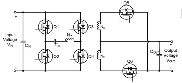 圖2 : 正弦振幅轉換器簡化電路。（source：Vicor）