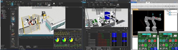 圖3 : 三菱即將上市的3D模擬器軟體「MELSOFT Gemini」，則強調可協助客戶在生產設備導入或啟用前，就能透過3D模擬、建構及驗證生產設備上的PLC、運動控制器等動和產線現況。（source：mitsubishielectric）