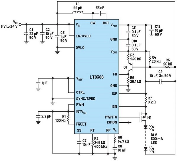 圖六 : 升壓-降壓轉換器 LT8386