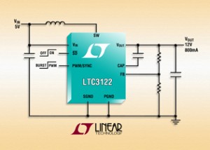 以3mm x 4mm DFN封裝提供95%效率、 3MHz 切換頻率及輸出斷開