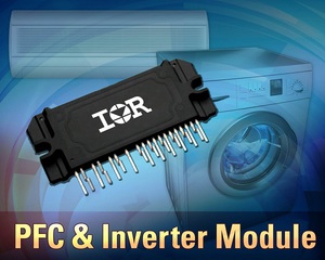 IR 3相位逆變器配備整合式功率因數校正有效縮小及簡化家電馬達驅動器設計