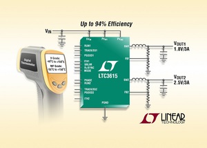 雙組 3A, 4MHz 完整同步降壓穩壓器