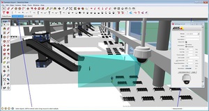 透过用于 StechUp 的全新Axis Camera Extension，用户可以选择 安迅士 网络摄影机并插入建筑物的 3D 模型