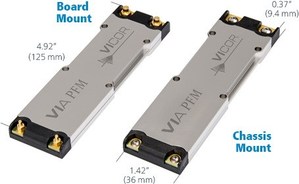 PFC稳压型VIA PFM在9毫米薄型高热效模块内提供高达400 W之隔离式24 V或48 V输出