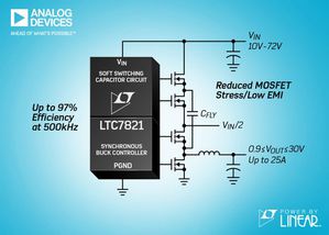 72V混合式降壓DC/DC控制器  LTC7821