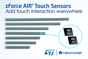 意法半导体技术协助Neonode为任何物品、表面或空间增加触控互动功能。