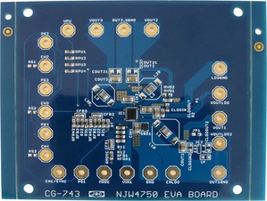 NJR的NJW4750在节省空间的3.4x2.6mm EQFN26封装中纳入了三个降压稳压器和一个低压降，以实现精确的电压调节。