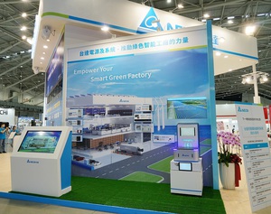 台達以「Empower Your Smart Green Factory」概念，展出智能製造相關的高效電源方案