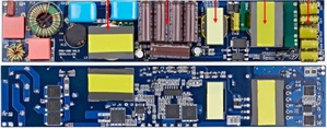 大联大诠鼎基於Innoscience产品的高效超薄型200W LED驱动电源方案的展示板图