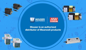 貿澤電子（Mouser ）為全球標準電源供應器製造商MEAN WELL的全球原廠授權代理商。