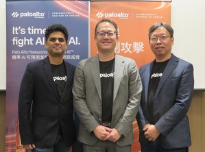 Palo Alto Networks 台灣區總經理 尤惠生 (中)、日本及亞太區策略及網路安全顧問 Vishal Lanjekar(左)、台灣技術總監 蕭松瀛 (右)